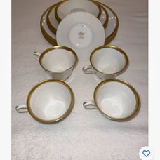 SET OF 16 PIECES OXFORD BONE CHINA BENNINGTON DINNER PLATE SET MADE IN U.S.A