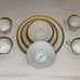 SET OF 16 PIECES OXFORD BONE CHINA BENNINGTON DINNER PLATE SET MADE IN U.S.A