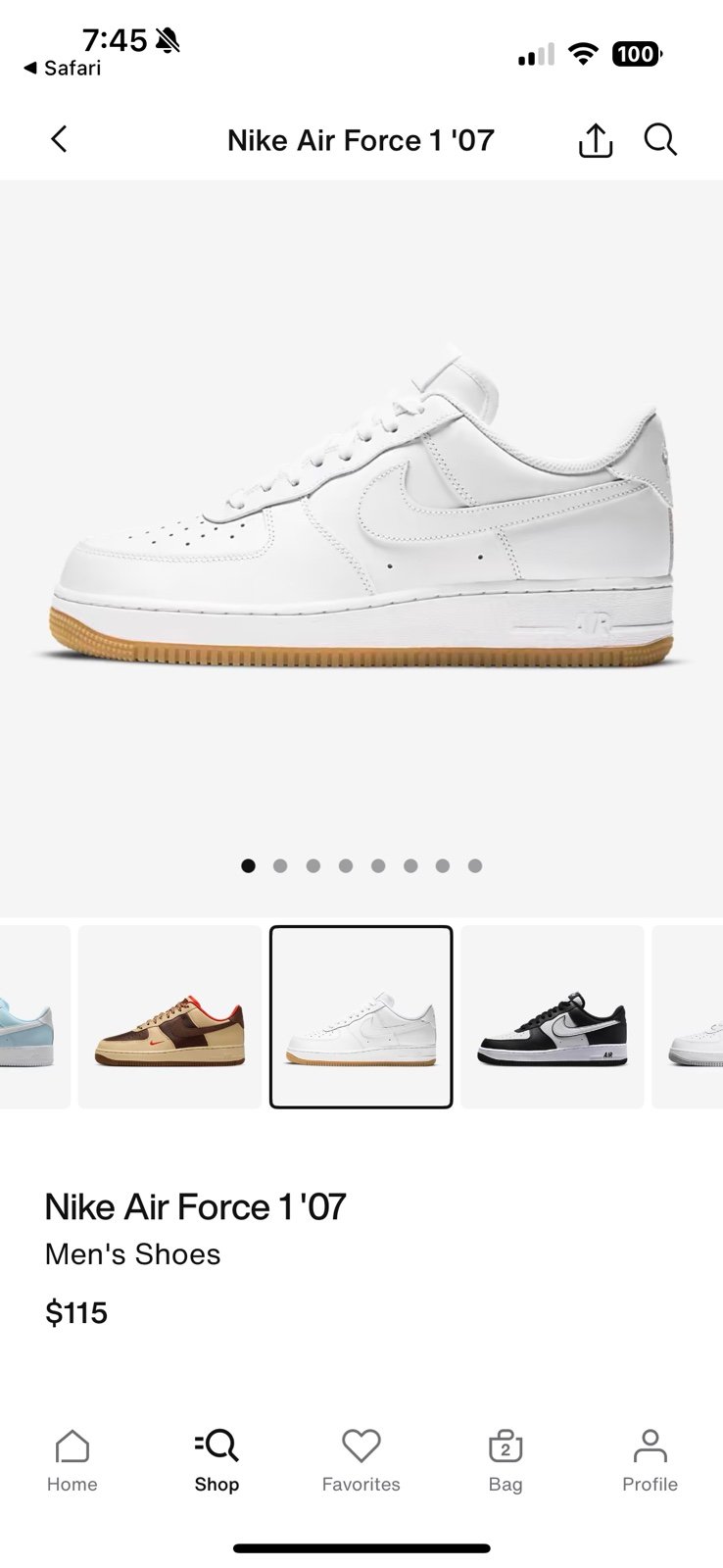White Air Force 1s