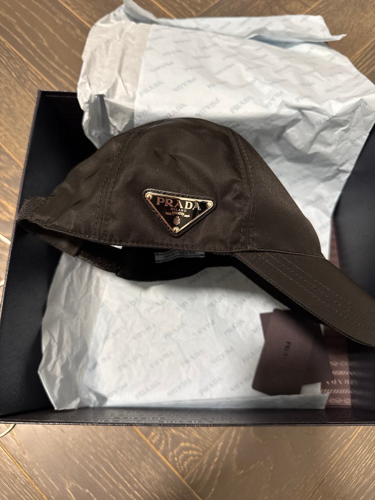 Prada black nylon baseball cap - medium