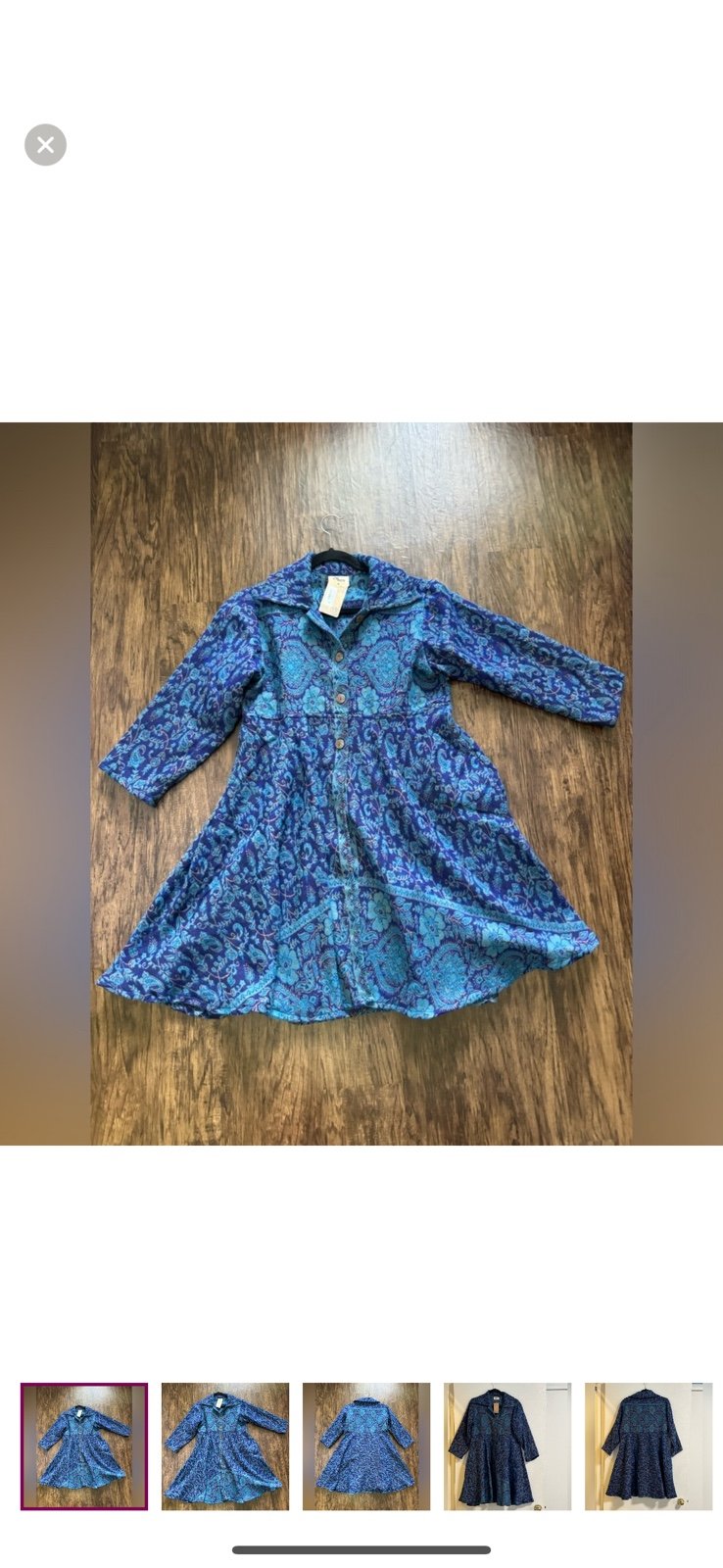 Henna shawl with printed Hem mexi pechle with button