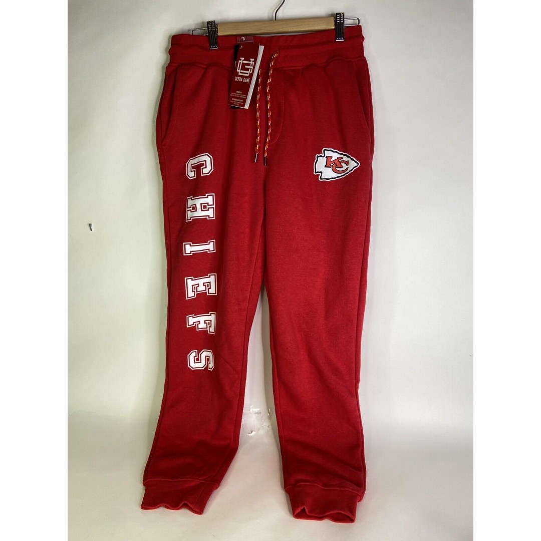Kansas City Chiefs KC Ultra Game Day NFL Red Jogger Pants Sweatpants Mens Size M