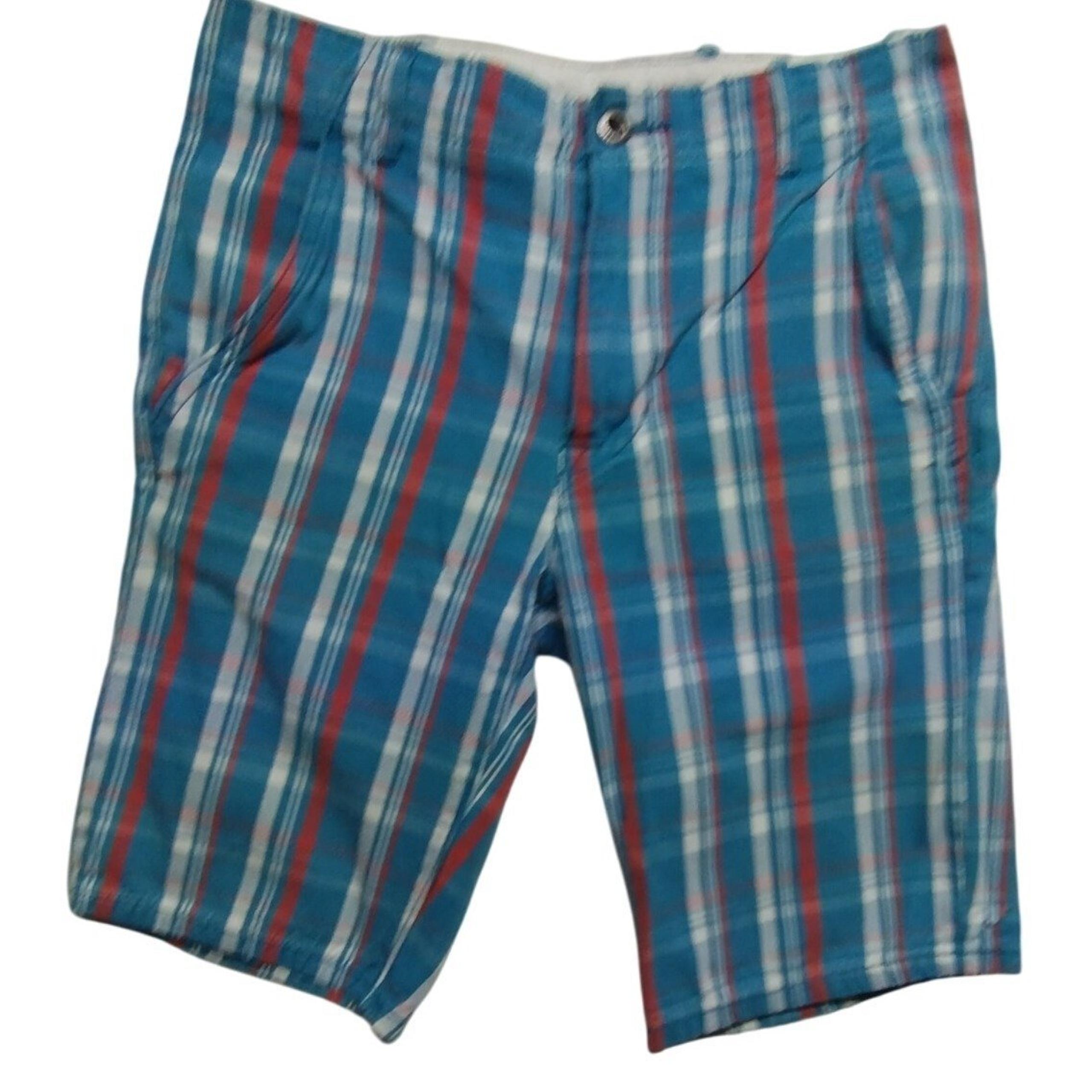 Levi's Plaid Shorts Casual Summer Beach Blue Red White Mens Size W29