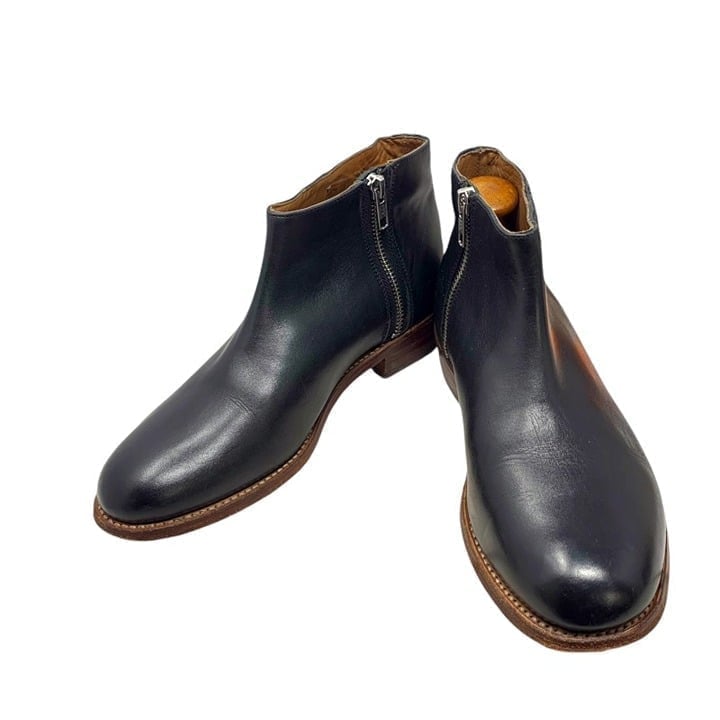GRENSON Becky Black Leather Goodyear Welted Zip Booties