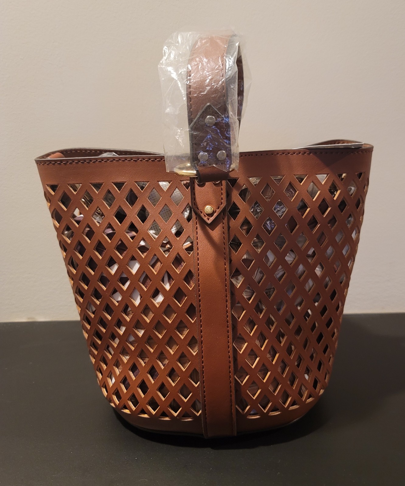 Daniel Lee Leather Bucket Handbag, Camel