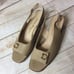 Salvatore Ferragamo Boutique open toe slingback. Tan. Size 8