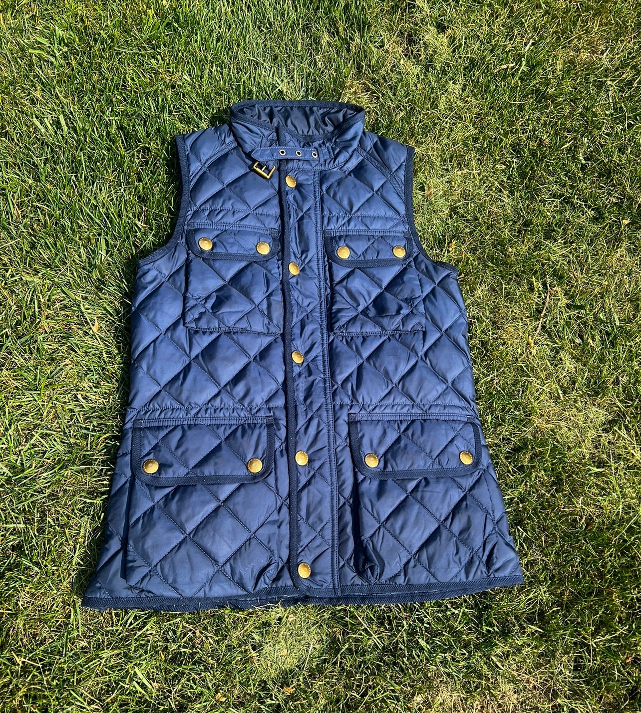 Polo Ralph Lauren Diamond Quilted Down Feather Vest Men Small Navy Blue