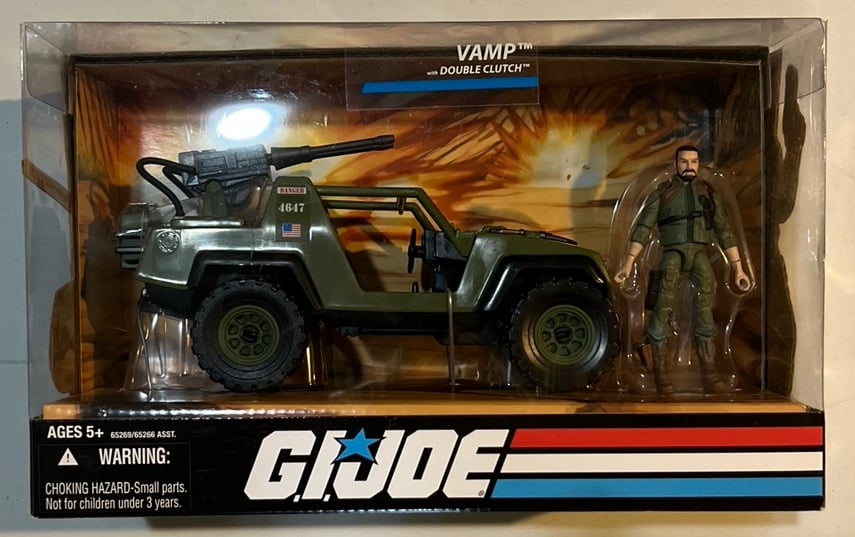 GI JOE 25th ANNIVERSARY VAMP JEEP W/ DOUBLE CLUTCH 3.75 inch