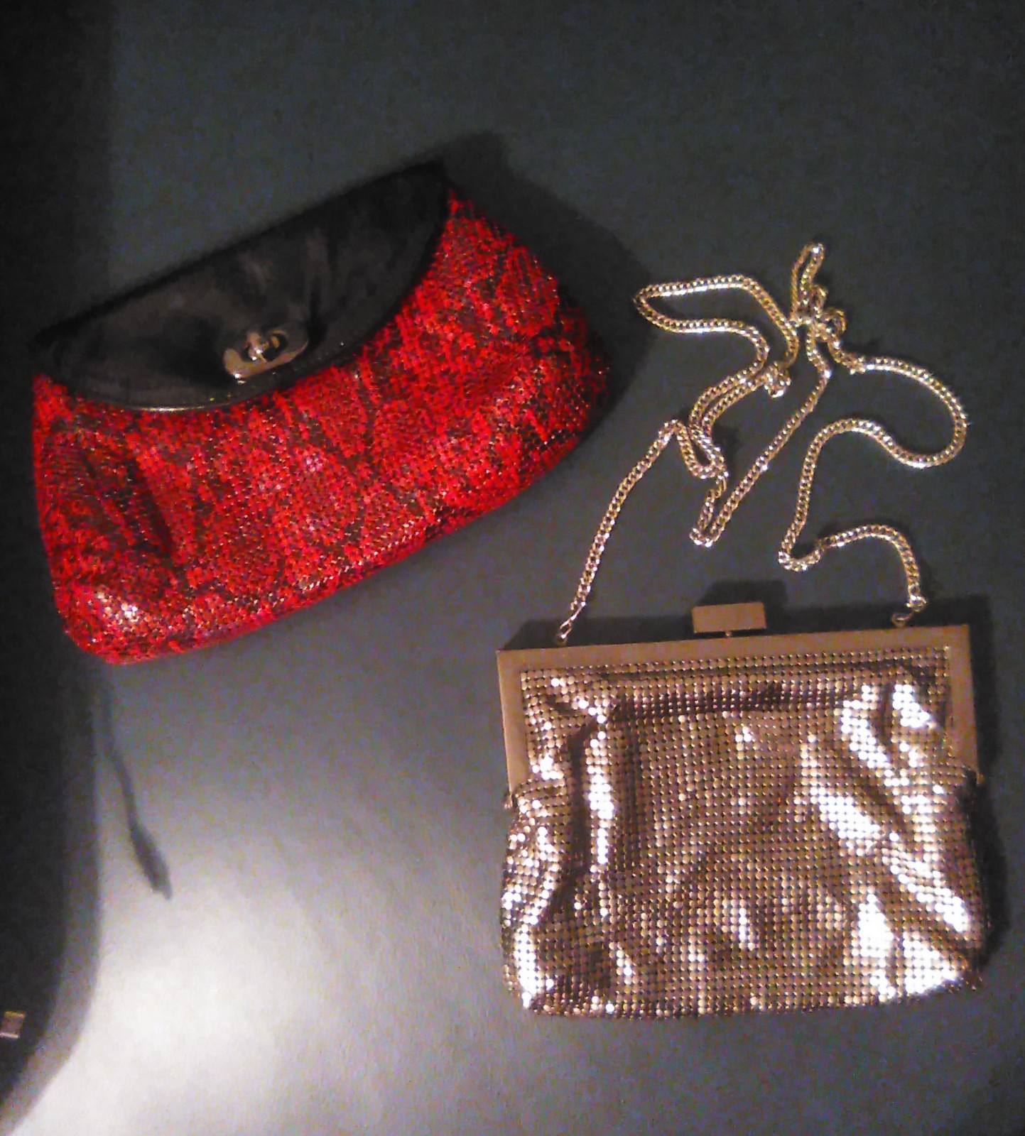 Pair of Whiting & Davis Mesh Clutches - EC