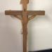 Vintage Crucifixion Life-like Scars Resin Jesus Figure on Wooden Cross 15”