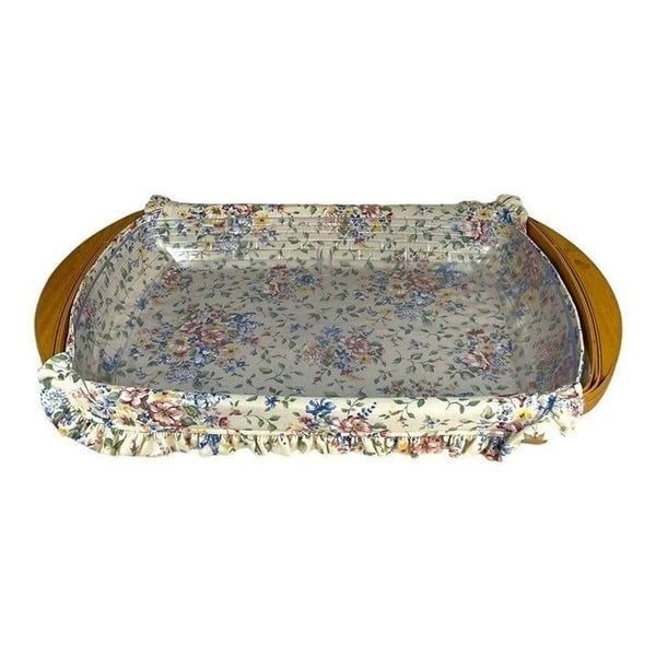 Longaberger Basket Handwoven With Liner Protector Set Combo 13.5”x 23” Casserole