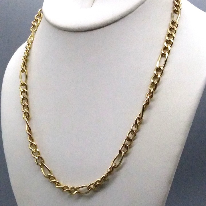 Vintage Figaro Chain Necklace, Gold Tone Classic