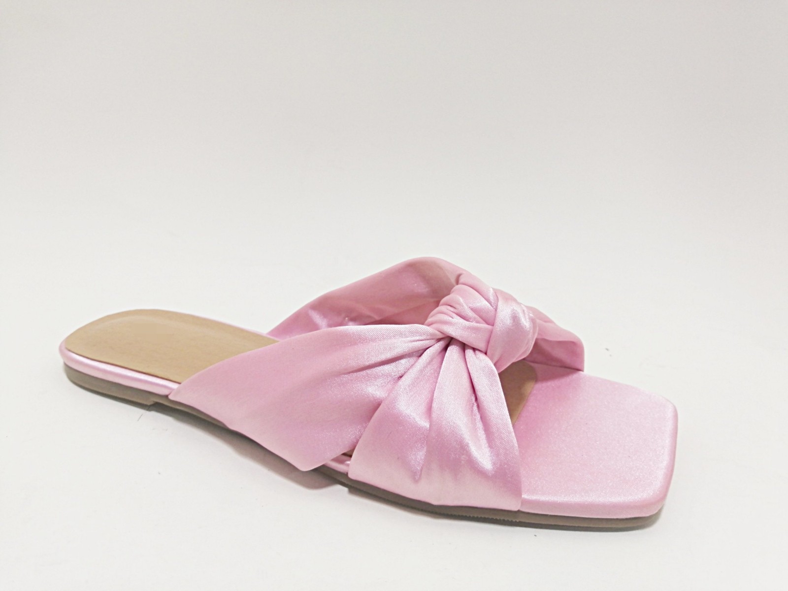 Flower Flat Shoes Women Soft Shoes Satin Shoes Square Toe Ladies Shoes Slippers