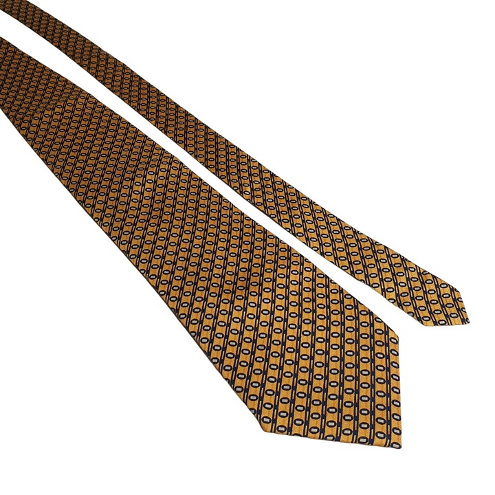 Alfred Granai Italy Designer Geometric Pattern Silk Tie Italian