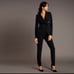 Classic Cropped Black Pantsuit