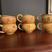 (6) DEMDACO Bienvenue Flat Cup & Saucer Sets