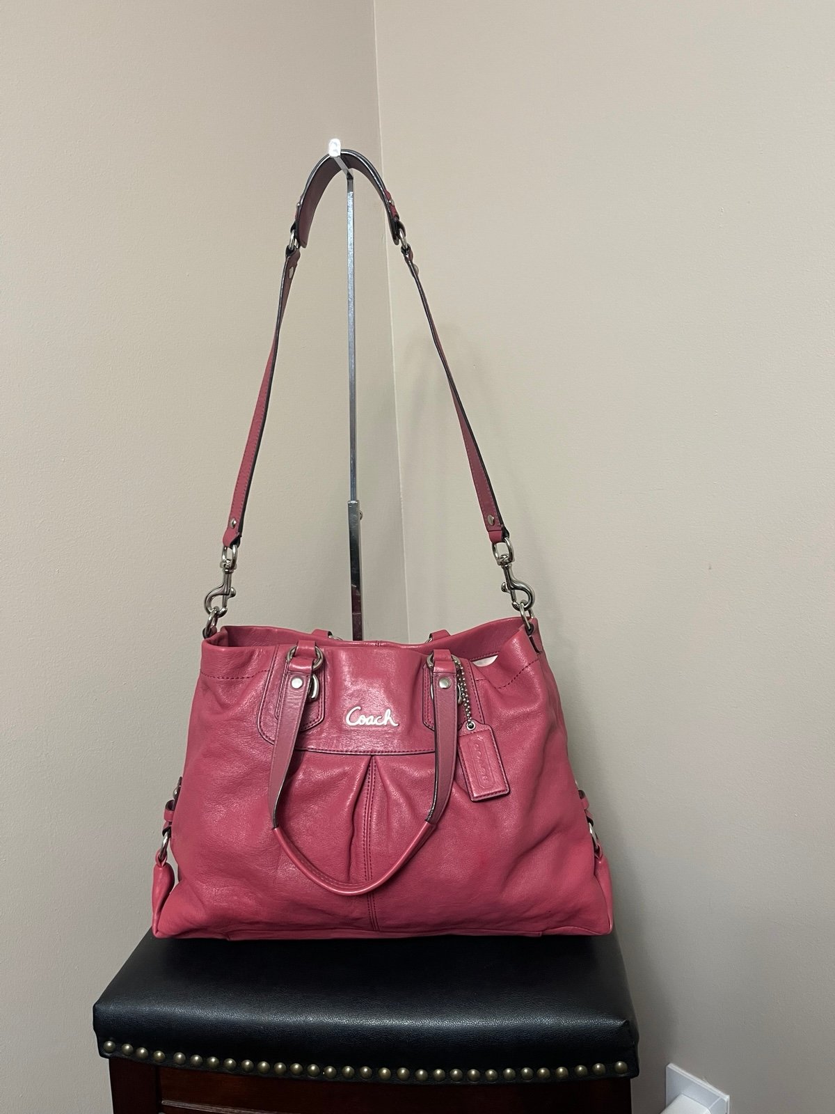 Coach Ashley blush pink carryall shoulder bag 15513