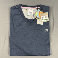 Puma Golf Sweater Arnold Palmer Umbrella Logo V-Neck Large Navy Blue MSRP 100