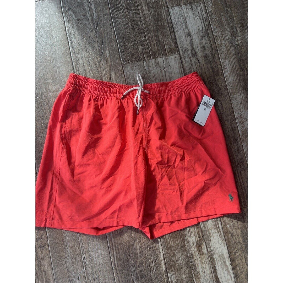 NWT POLO RALPH LAUREN Red SWIM SHORTS Size XL Swimsuit Swim Trunks