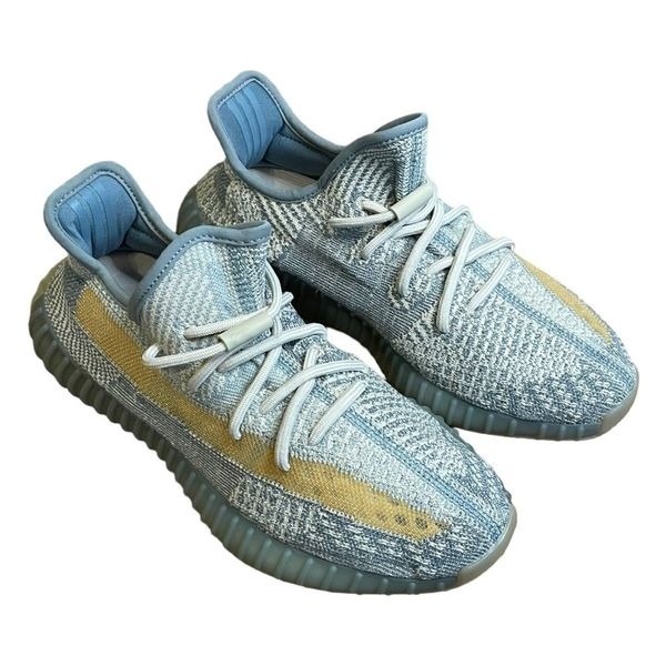 adidas Yeezy Boost 350 V2 Low Israfil Sneakers Grey Yellow Mesh Street 8.5