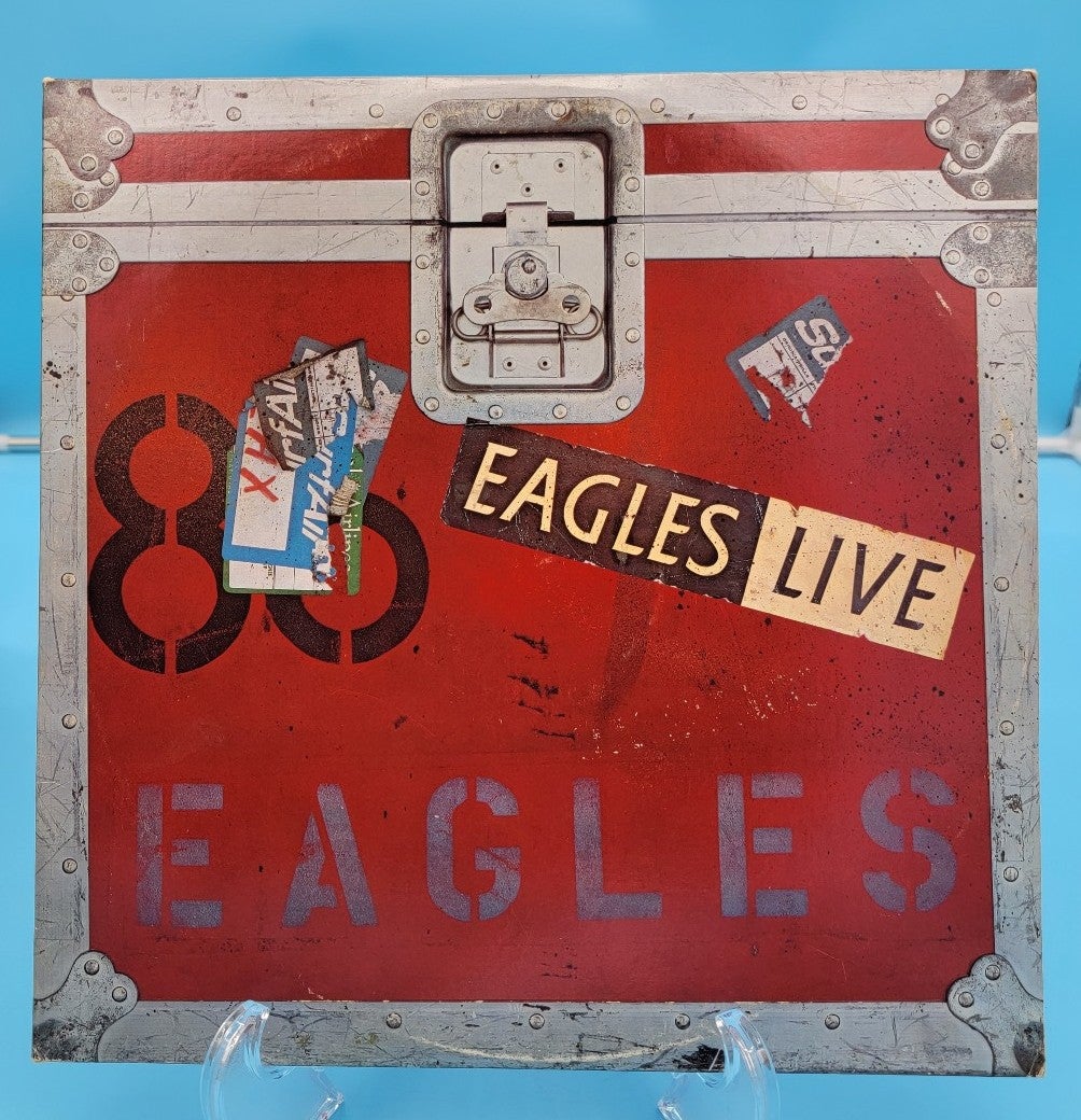 EAGLES LIVE ORIGINAL FIRST PRESSING EMBOSSED COVER COMPLETE W/POSTER 1980