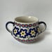 Polish pottery open sugar bowl