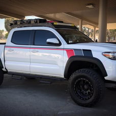 Tacoma TRD Bed Decals Black Gray Red