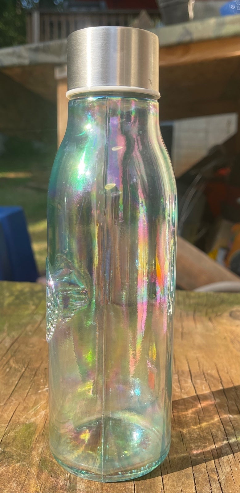 Starbucks 2019 Winter Iridescent Glass shops 20oz Bottle-NWOT