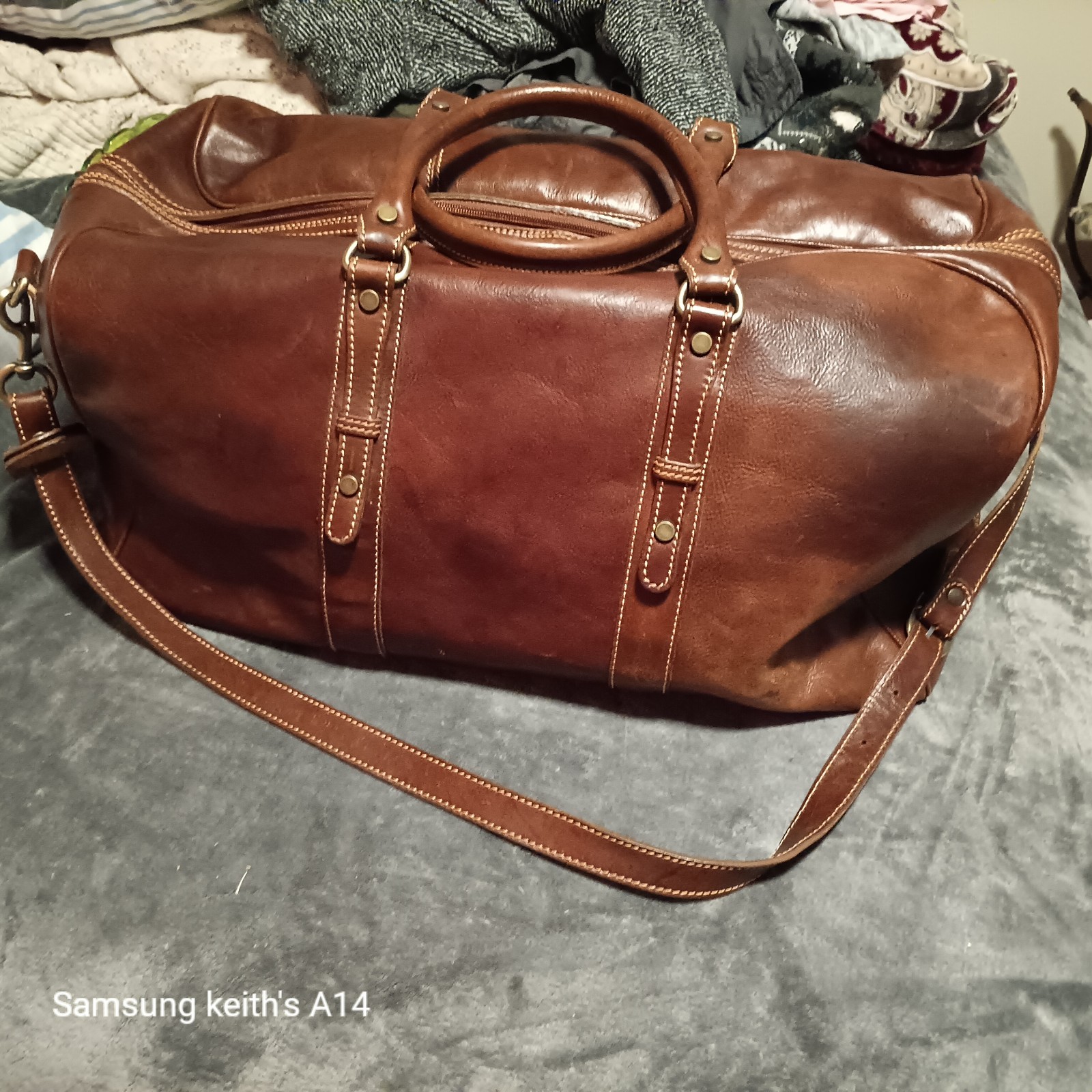 Leather weekend tote 499 New