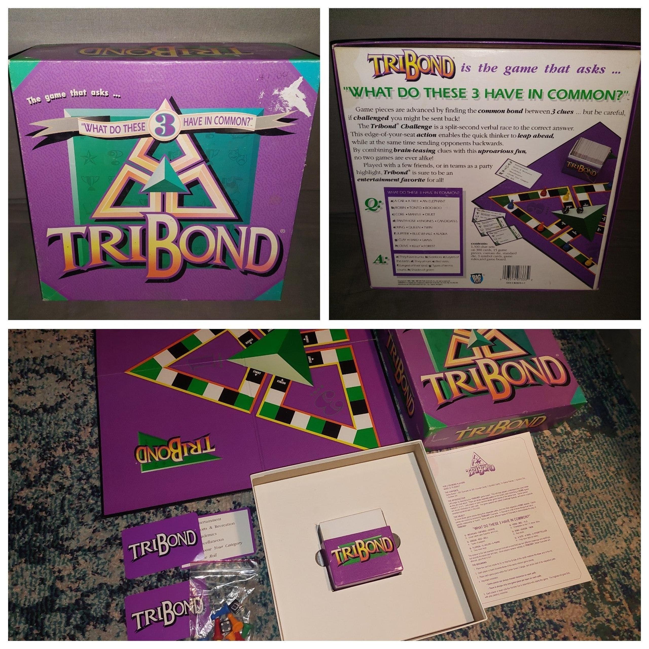 Vintage 1992 TriBond Board Game Complete by Big Fun A GO GO