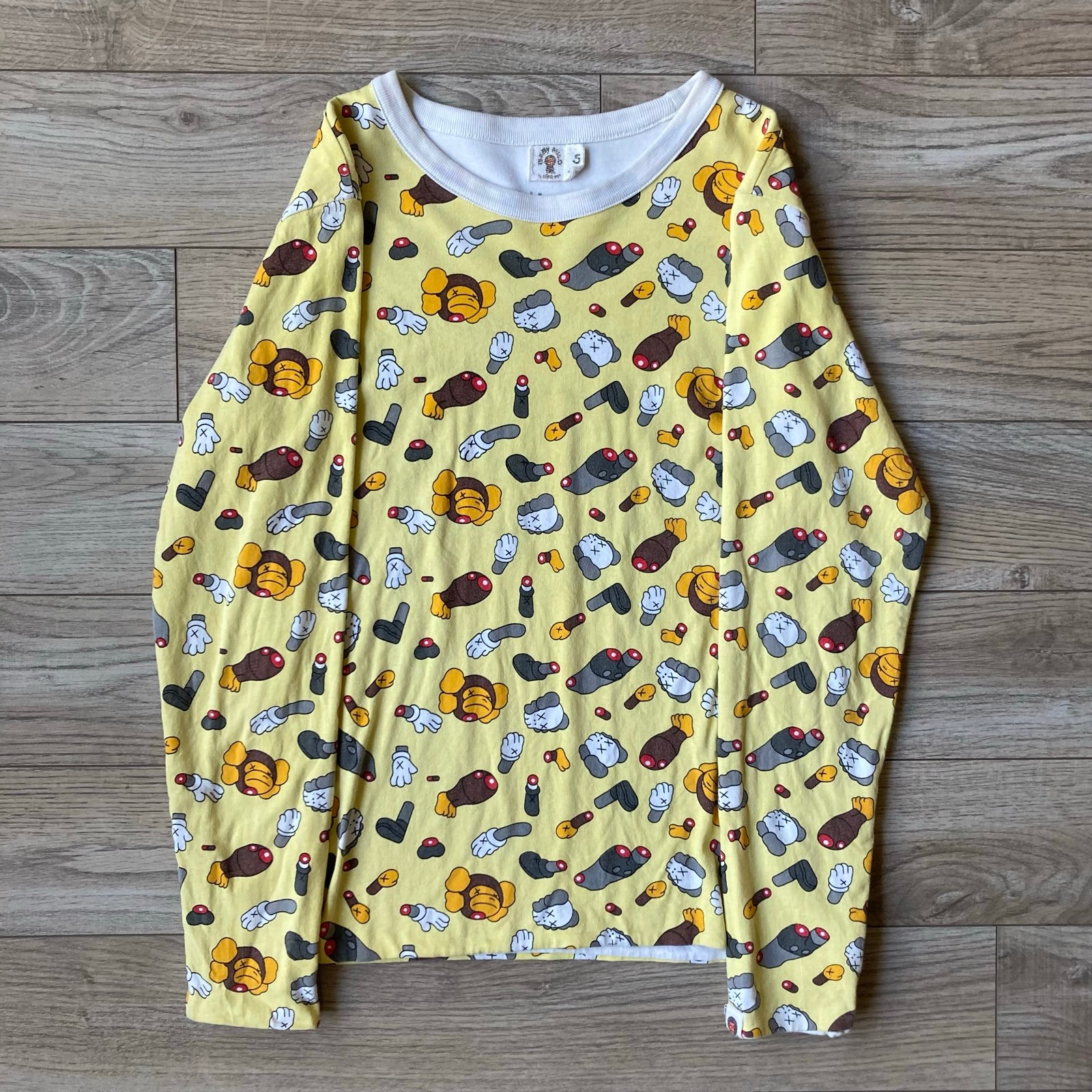 bape x kaws reversible long sleeve tee