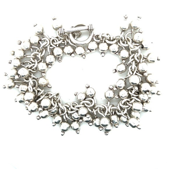 Elegant Silver 925 Beaded Bracelet