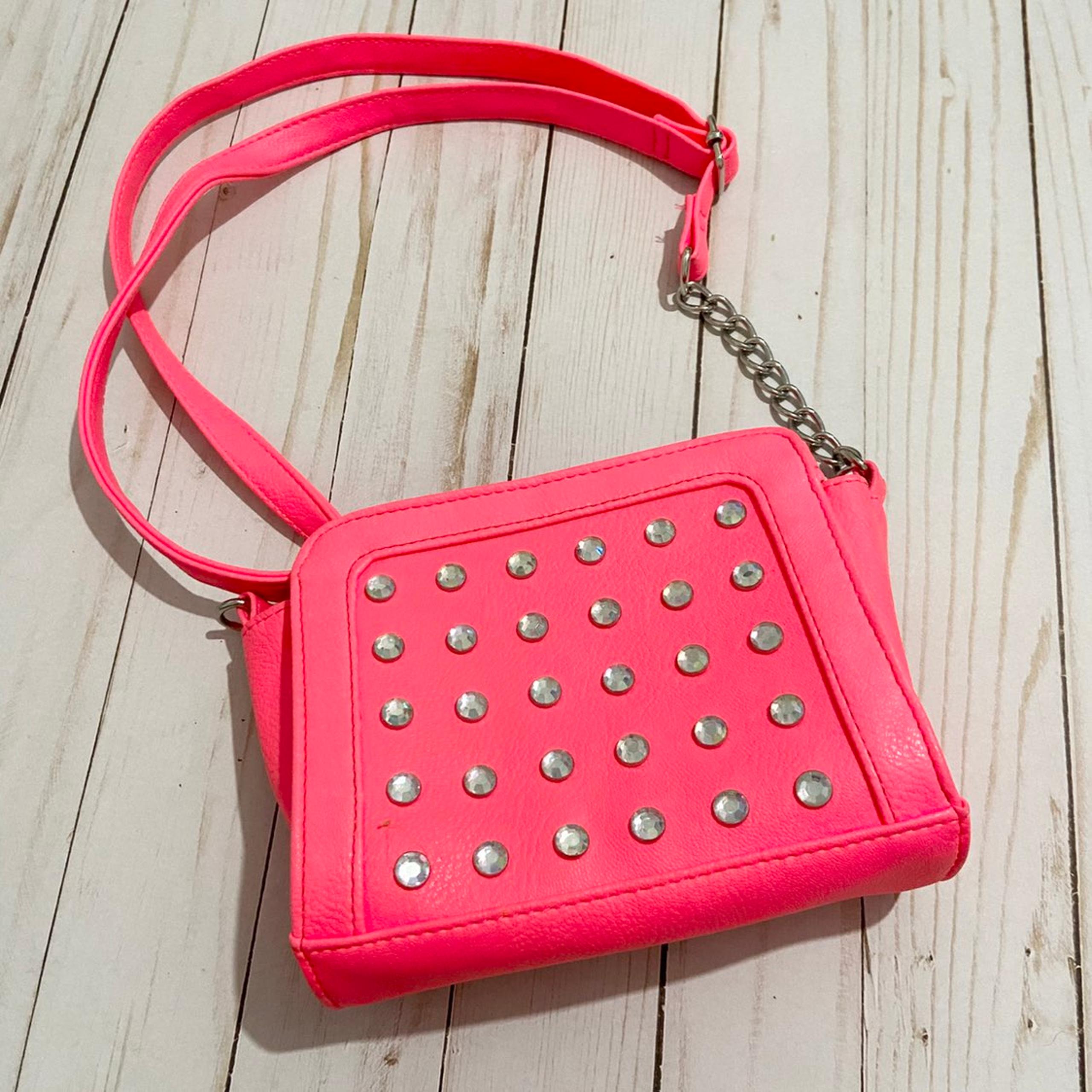 JUSTICE Pink Studded Crossbody Bag