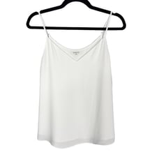 Aritzia Babaton 2XS White V Neck Camisole Tank Top Blouse Adjustable Strap XXS