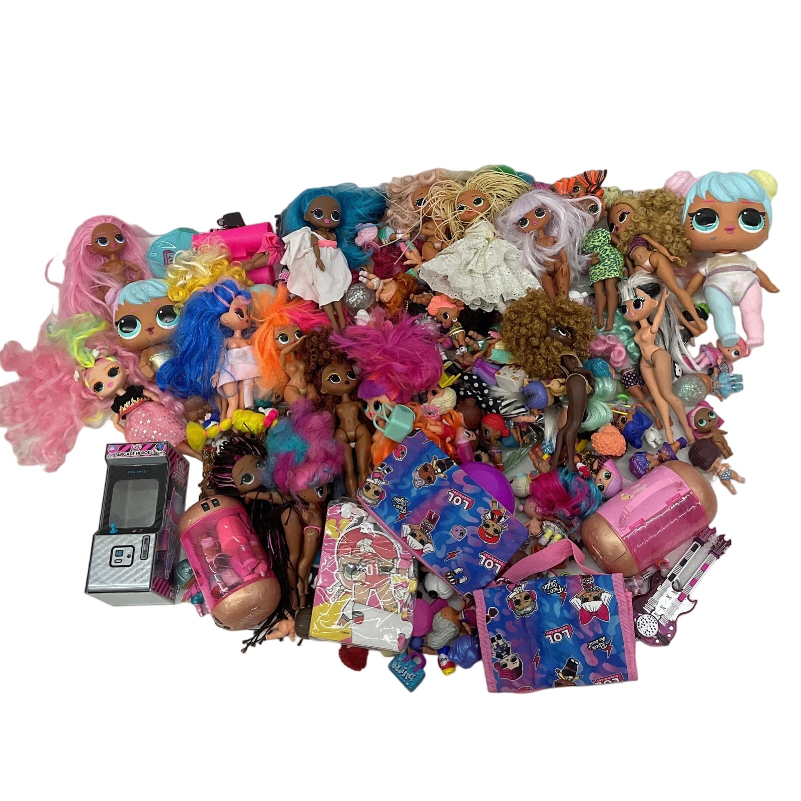 MGA LOT 20 LBS LOL OMG Surprise Fashion Dolls Multicolor Preowned
