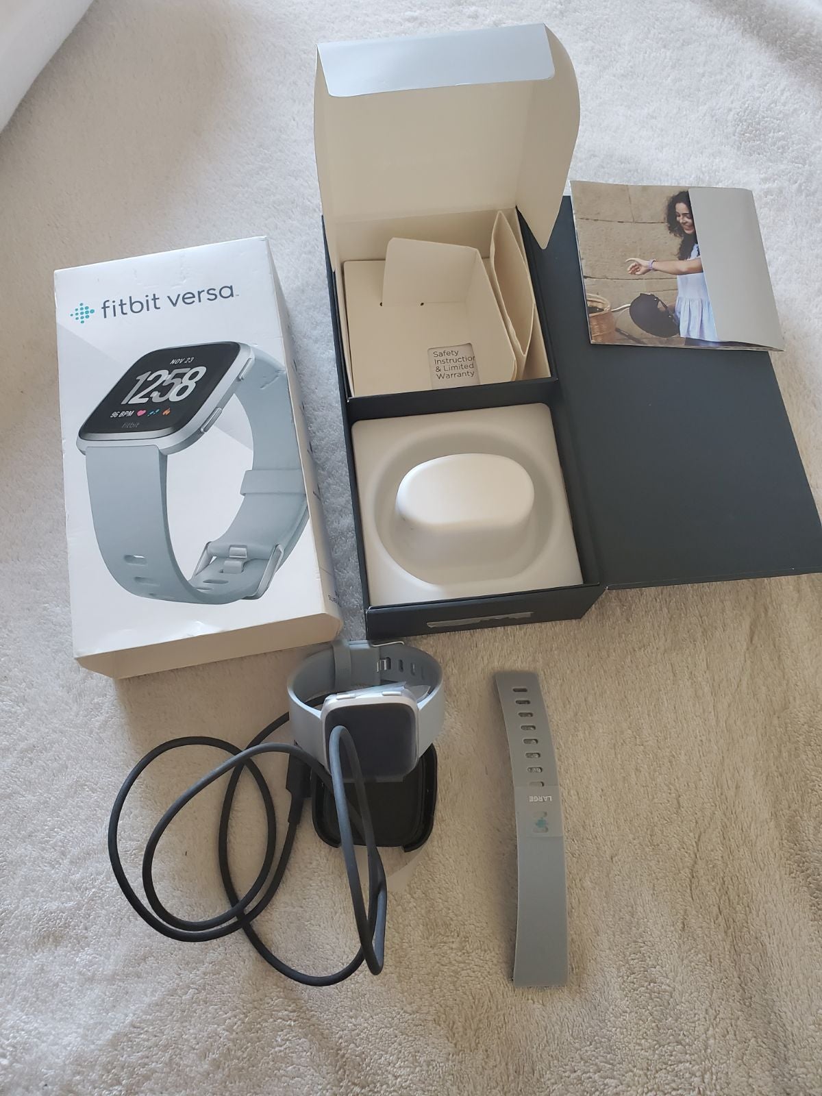 Smart watch earphones gym combo