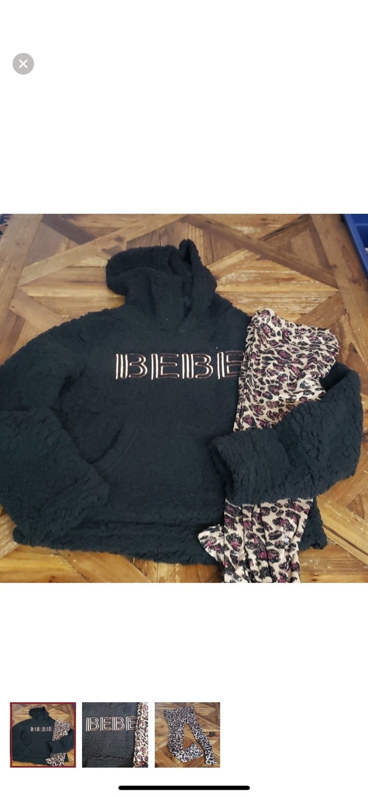 BEBE fluffy hoodie & leggings