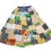 Patchwork Boho Midi Skirt Size Medium Colorful Lined Festival Lightweight Floral