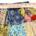 Patchwork Boho Midi Skirt Size Medium Colorful Lined Festival Lightweight Floral