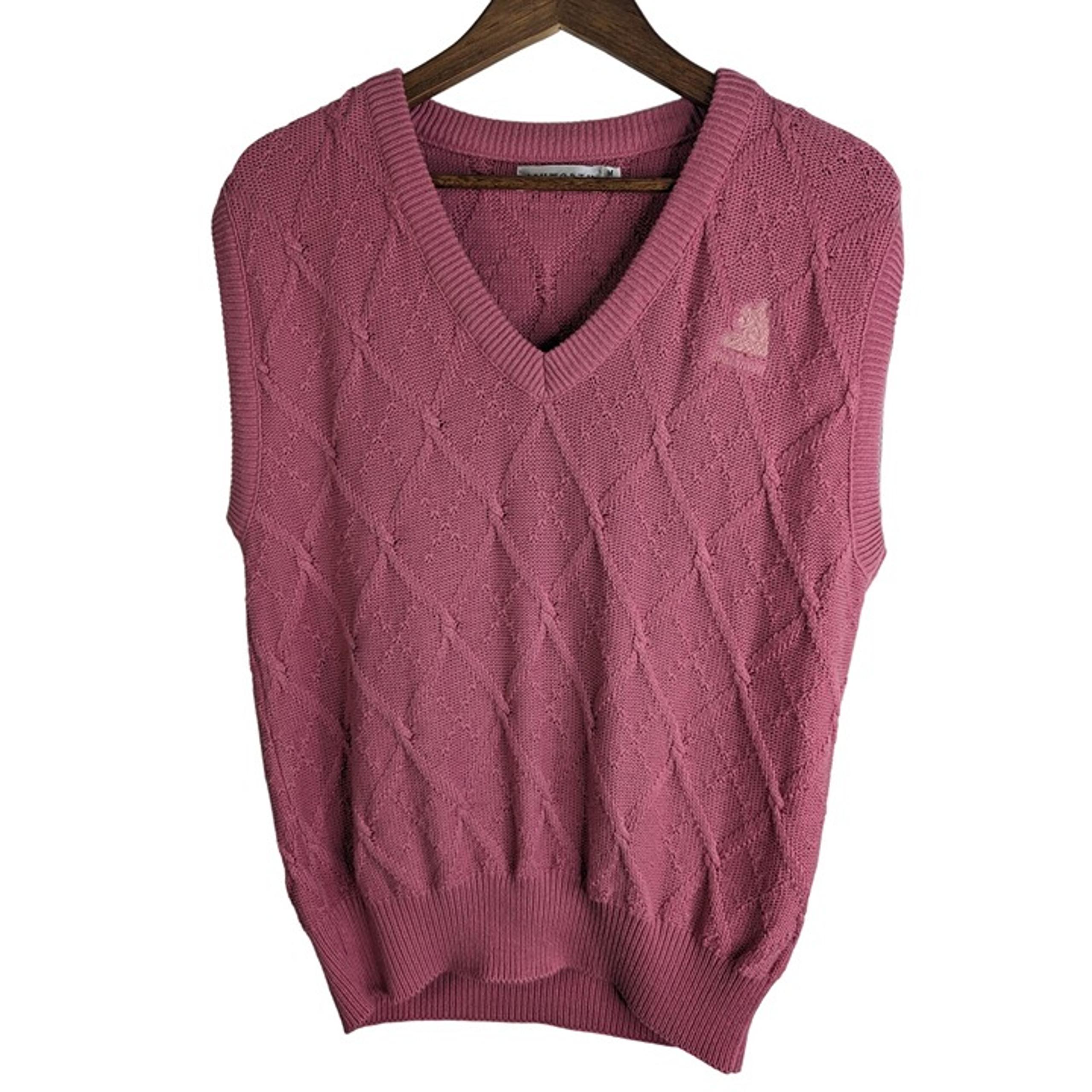 Ashworth Men's Mauve Sweater Vest Cotton Soft Sz M Made in the USA