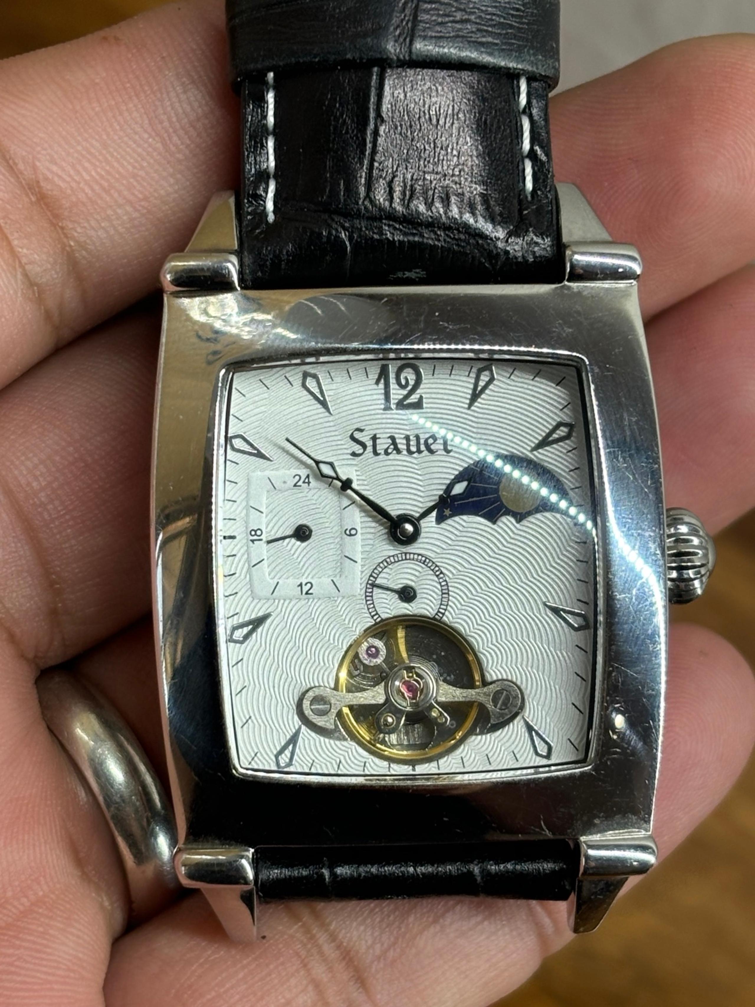 RARE,UNIQUE Men's AUTOMATIC Watch STAUER T349247-01. Moonphase