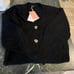 Quince Baby Alpaca-Wool Cropped Cardigan black XS