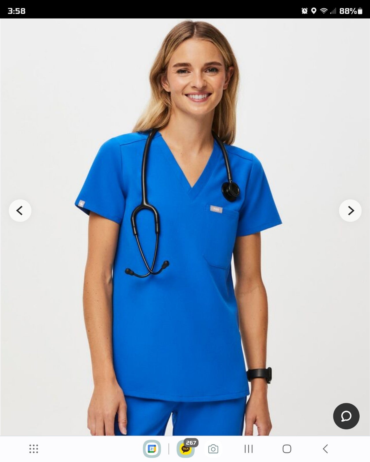 figs scrubs set Royal Blue - M