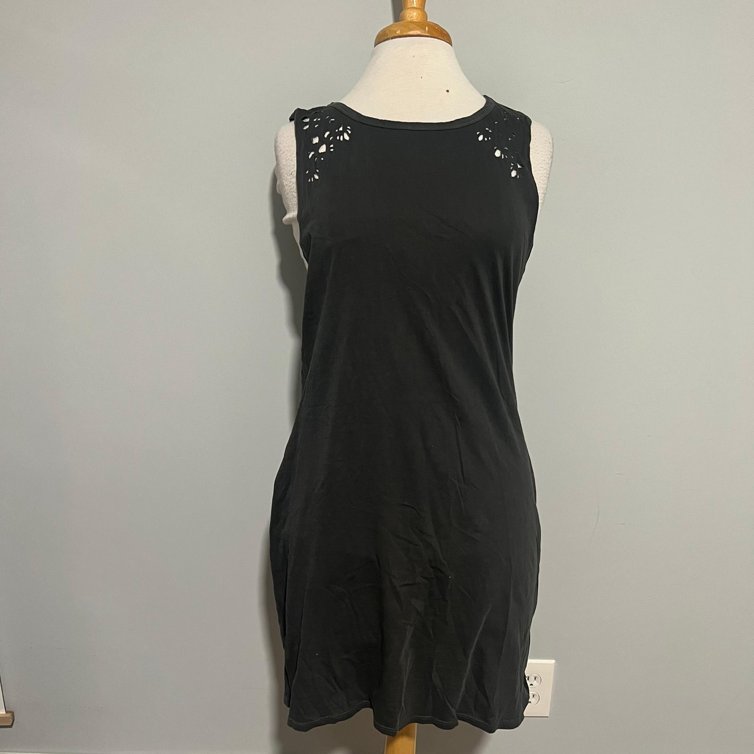 Billabong Dark Gray Eyelet Mini Dress Tunic Cover Up