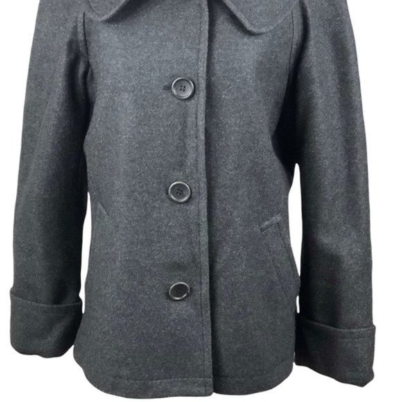 Theory 'Olivan' Dark Grey Wool Blend shops Car Coat Large