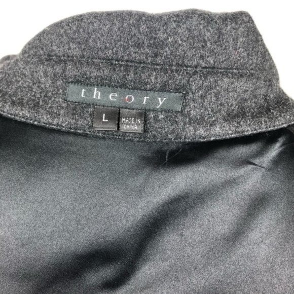 Theory 'Olivan' Dark Grey Wool Blend shops Car Coat Large