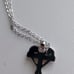 The Danbury Mint Gold Tone Cross Silver Heart Pendant Necklace 18 Religious