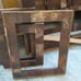 Rustic metal covered barnwood picture frames