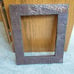 Rustic metal covered barnwood picture frames