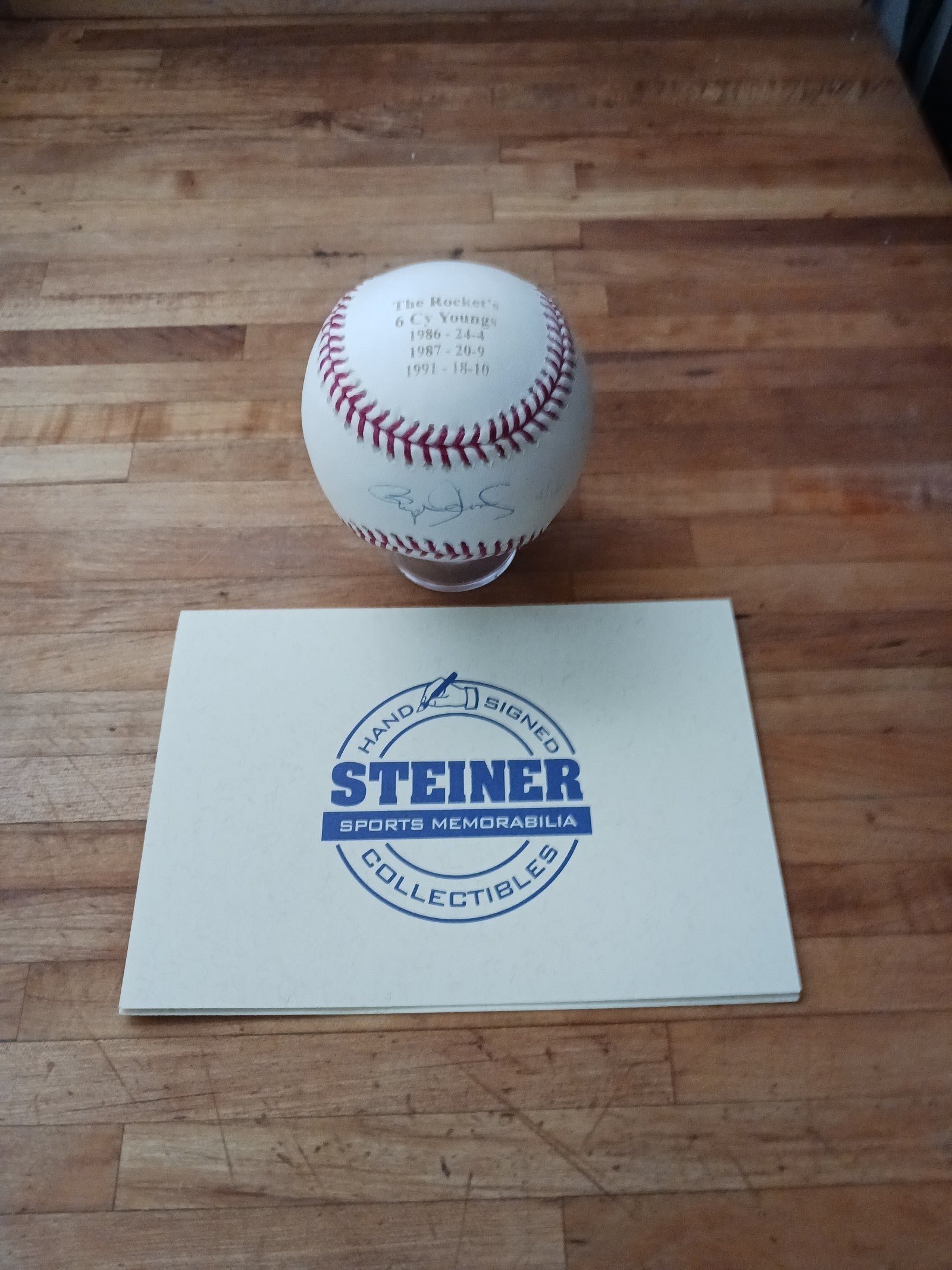Rare Roger Clemens 6 Cy Young Stats with Steiner CoA